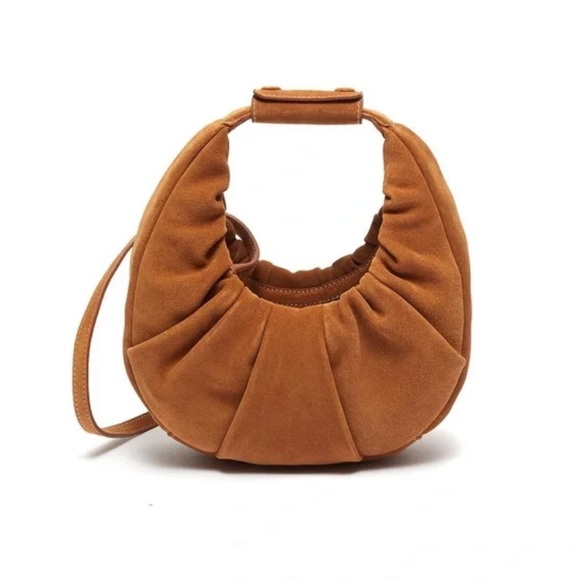 STAUD Handbags - Staud Mini Suede Moon Bag